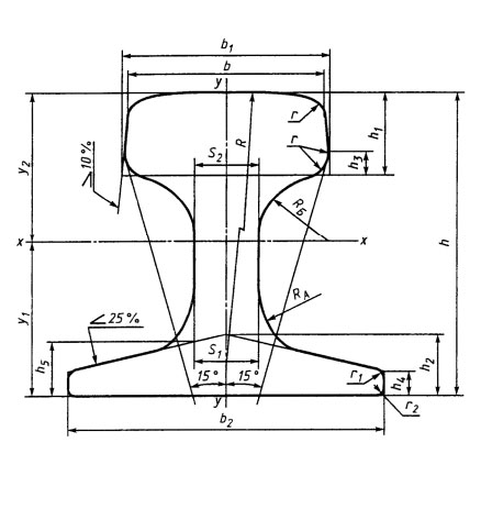 чертёж рельс кр120